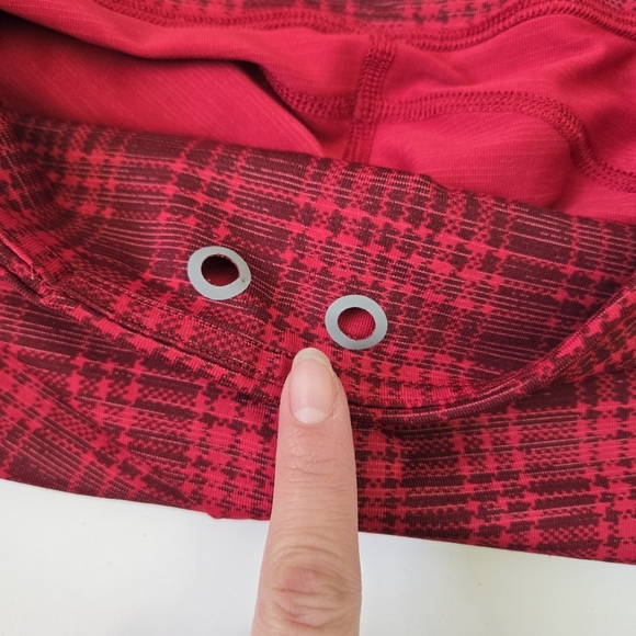 Outdoor Voices Move Free Red Legging Bra Pomegranate Red Plaid Compression Set M - Picture 8 of 17